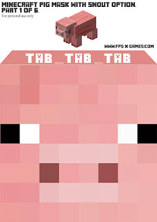 маски Minecraft. pig