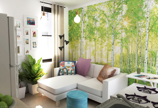 Tiny studio apartment decoration | My Paradissi ©Eleni Psyllaki