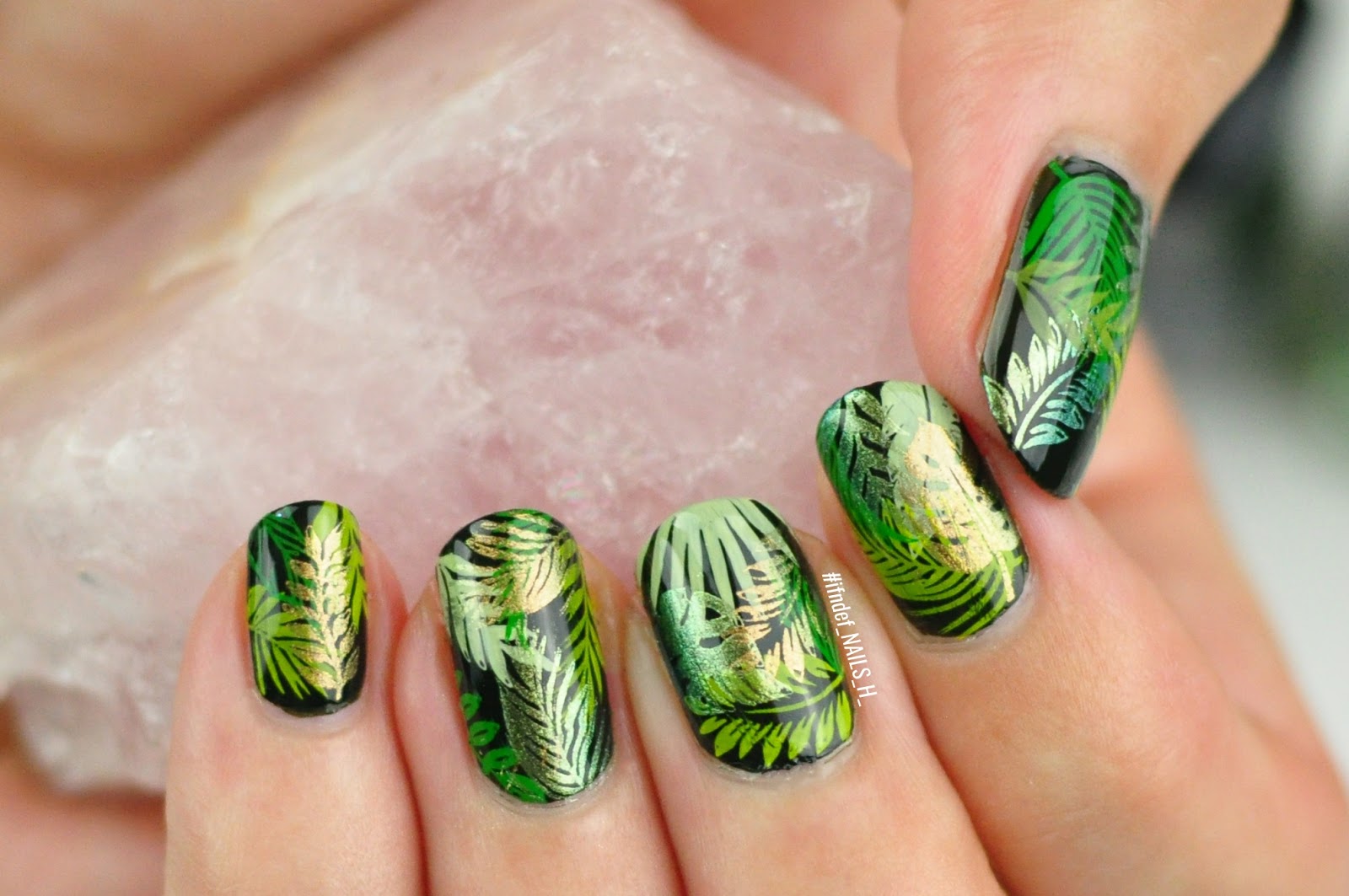 2. Stunning Green Leaf Nail Designs to Try - wide 6