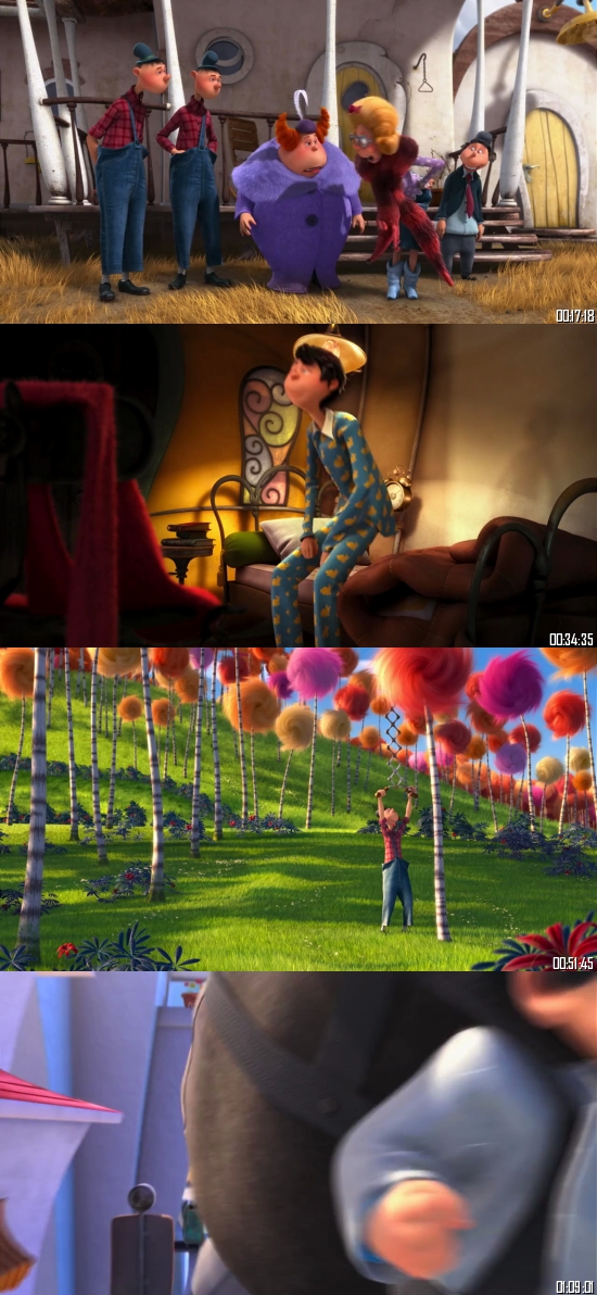 The Lorax 2012 BRRip 720p 480p Dual Audio Hindi English Full Movie Download