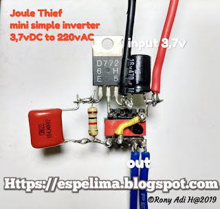 Rangkaian Joule Thief simple mini inverter