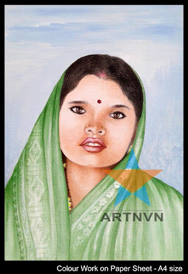 Top Best Professional Colour Pencil Pastel Water Colour Portrait Painting Artist in Hyderabad Telangana INDIA