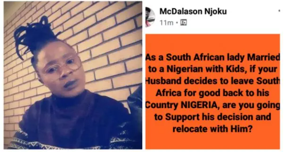its Only illiterate South African women marry Nigerian men – South African woman says