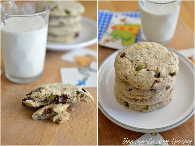 Biscuits à la farine de sarrasin, chocolat et pistaches