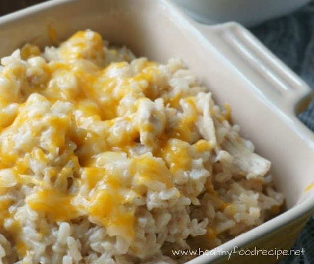 CREAMY AND CHEESY CHICKEN AND RICE