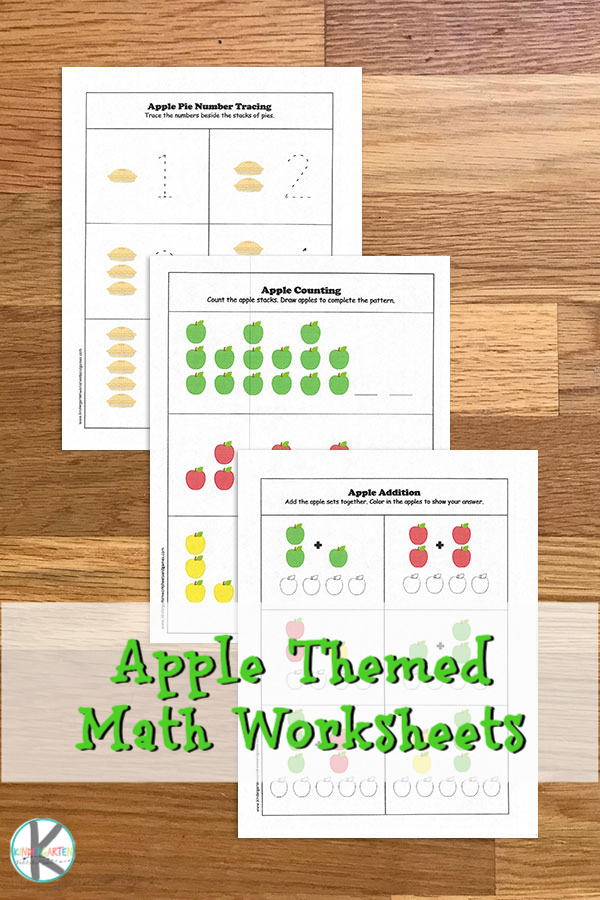 Kindergarten Worksheets and Games: Apple Math Worksheets
