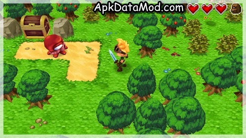 Evoland fighting forest