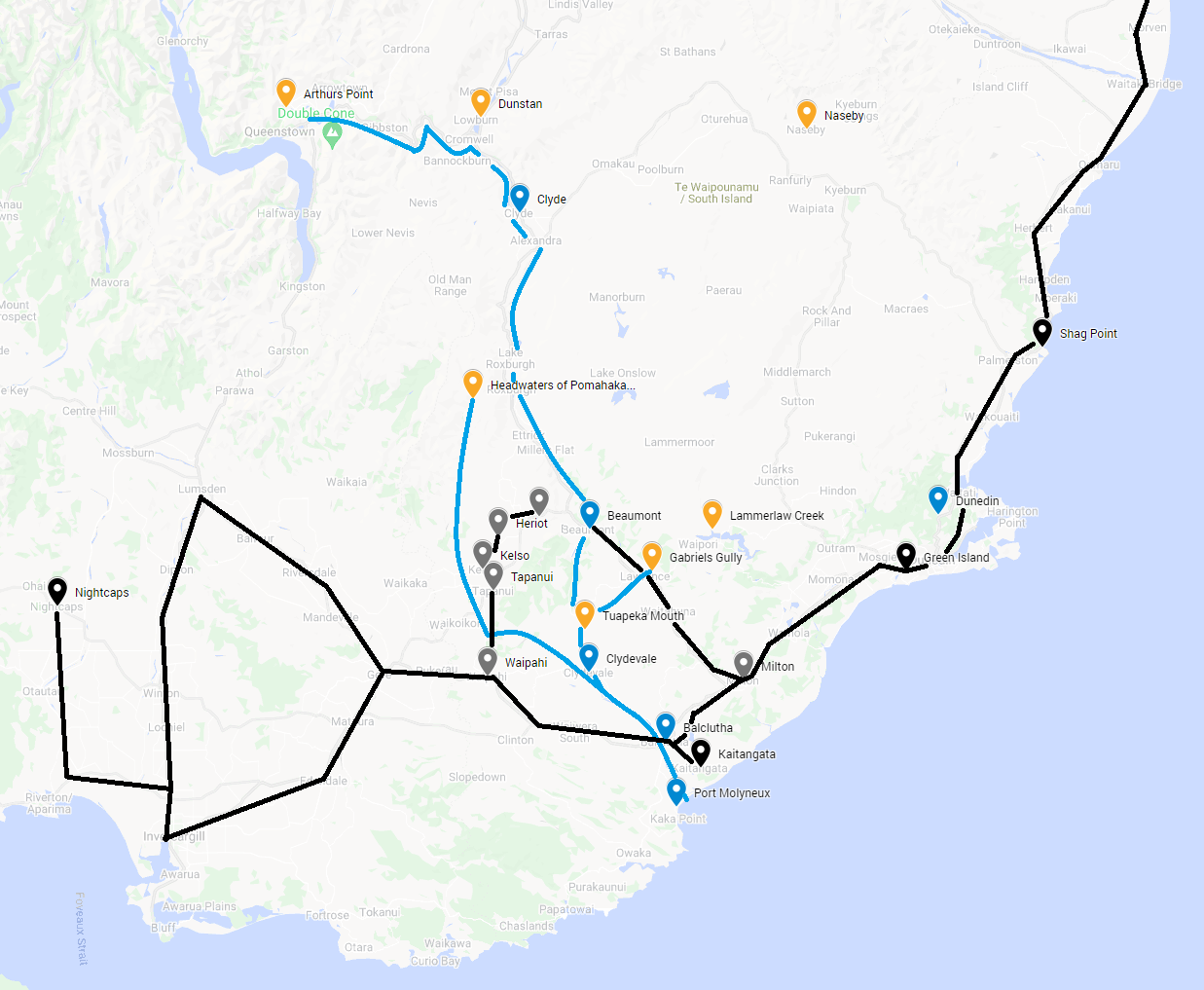 Hart Stamps of New Zealand Kaitangata Coal
