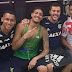 Julio Cesar posa com os outros goleiros do Flamengo: ‘Quinteto fantástico’