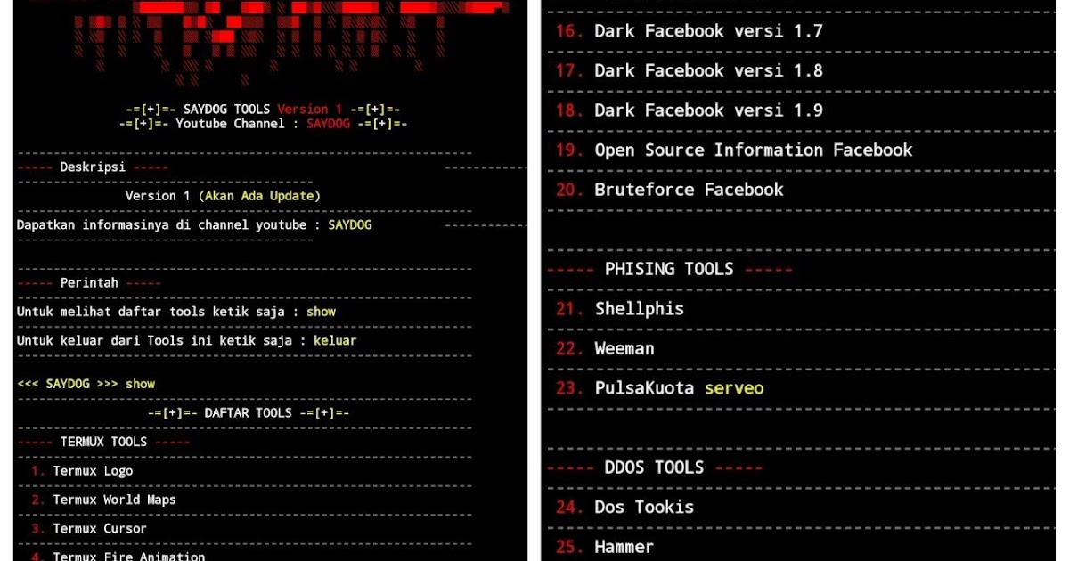 Best Termux Tool Say Dog Tool Install Black Devil Your