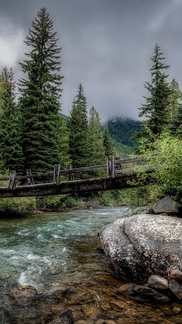 HD Wallpaper River, Bridge, Stones, Trees, Nature