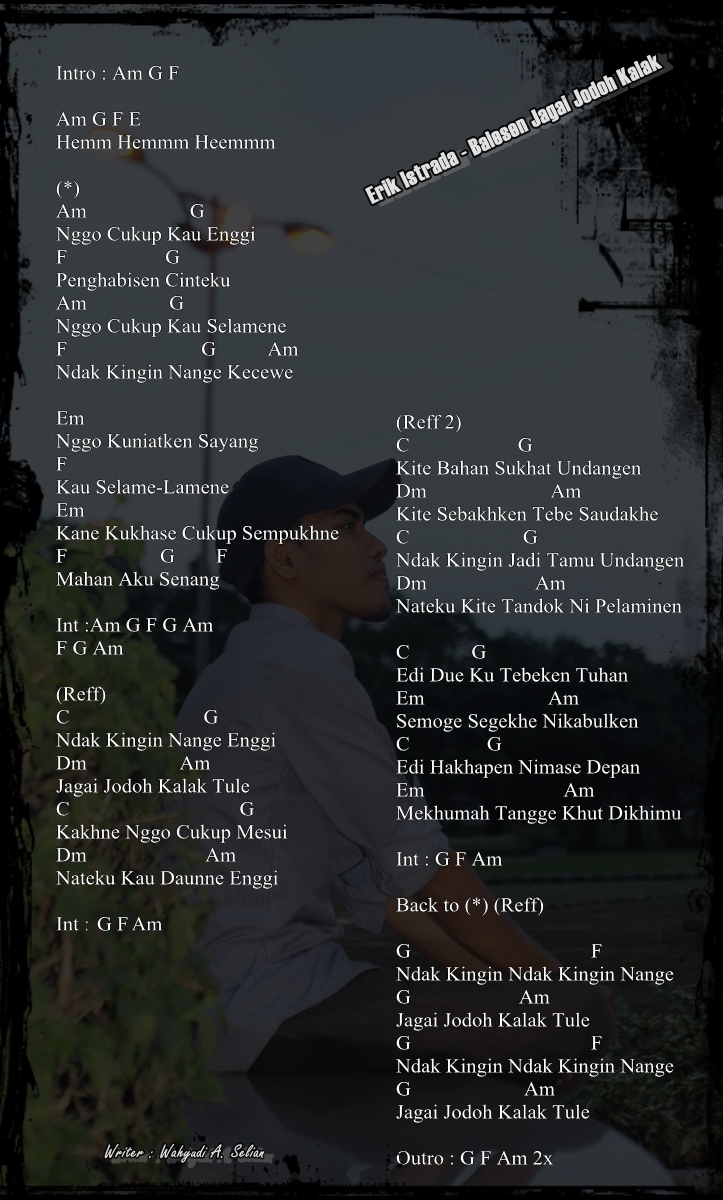 Kunci Gitar Lagu Alas Kutacane