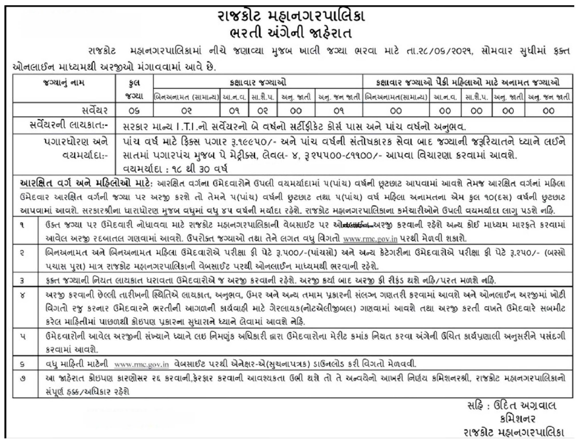RMC Surveyor Recruitment 2021 rmc.gov.in Kalrav Education Blog