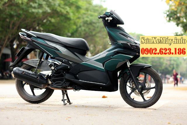 Sơn phối màu xe Airblade 2008 xám xanh nhám Sport - SƠN XE MÁY ĐẸP