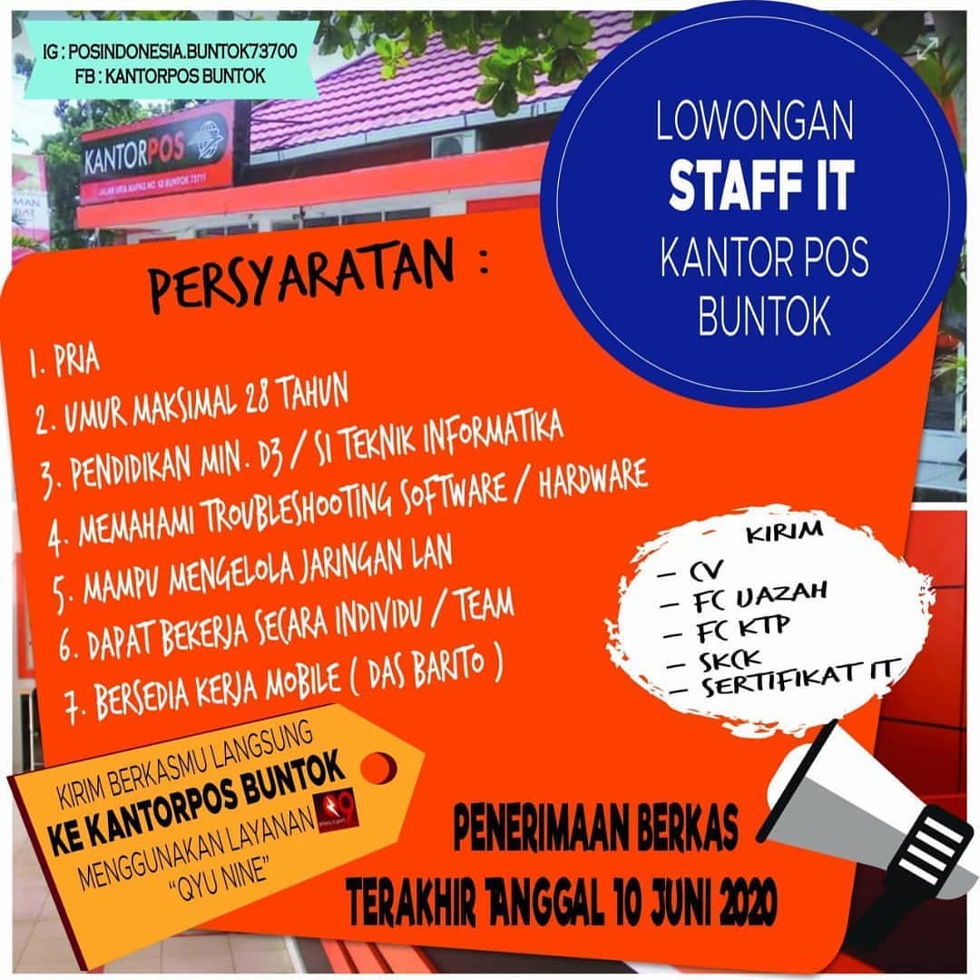 Lowongan Kerja Pos Indonesia - Lowongan Kerja Kalimantan Tengah