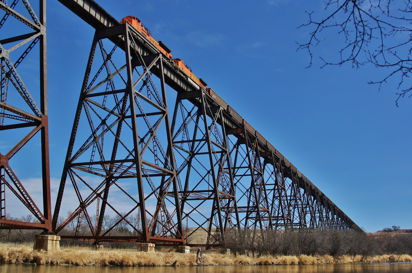 Industrial History 1908 BNSF/NP Highline Bridge over Sheyenne River at