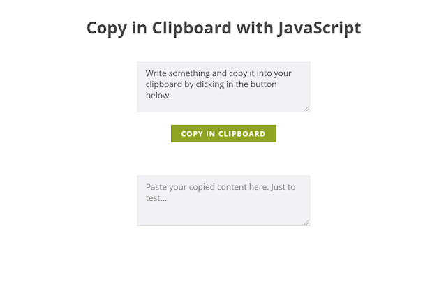 Copy to Clipboard Using HTML & JavaScript