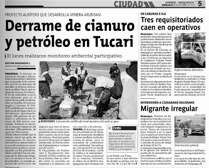 Derrame De Cianuro En Jachal / Reprimieron a los vecinos en protesta por el derrame de ...