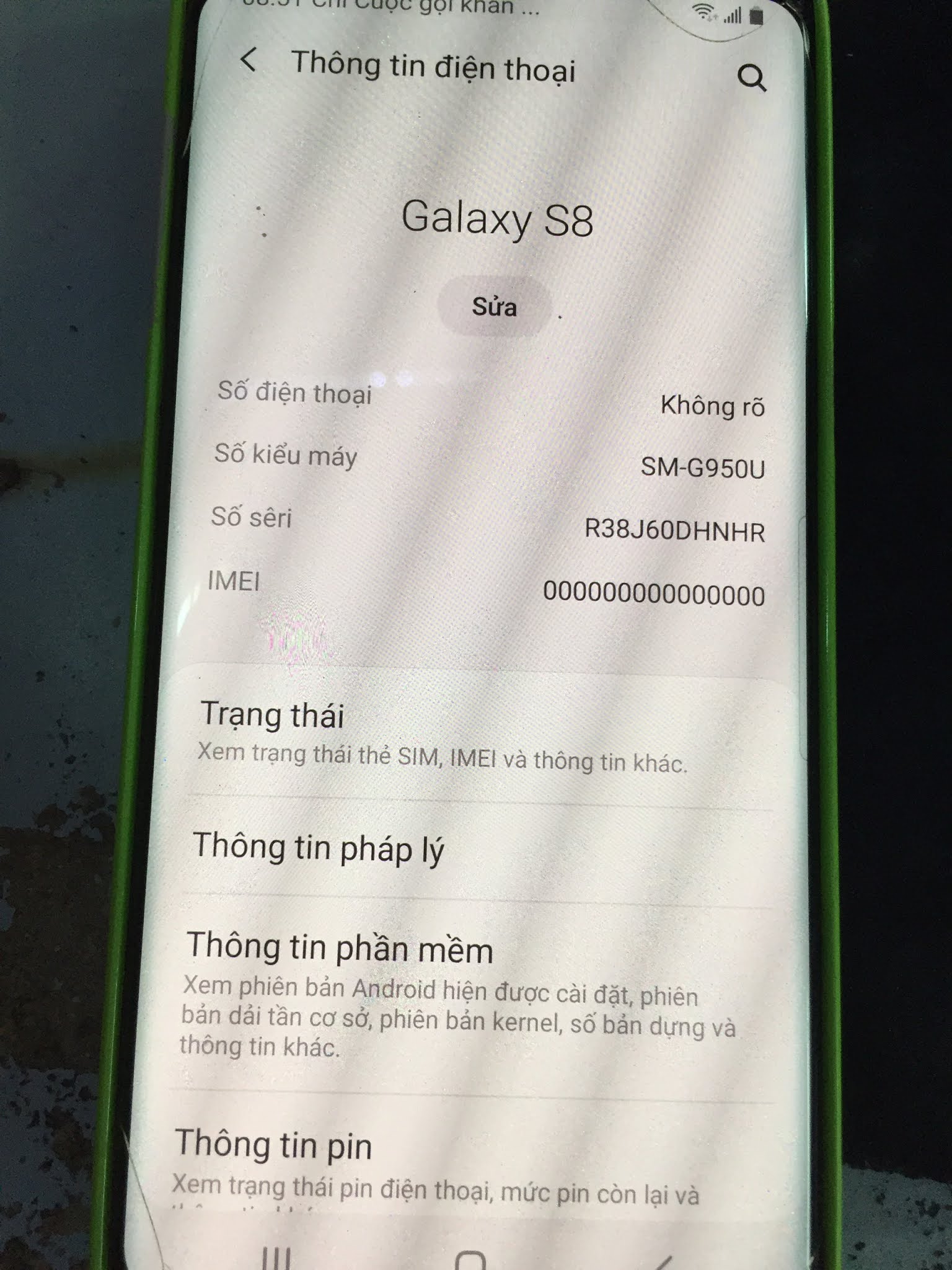 Galaxy S8 G950U Bit 8 Unlock Network Mở Mạng