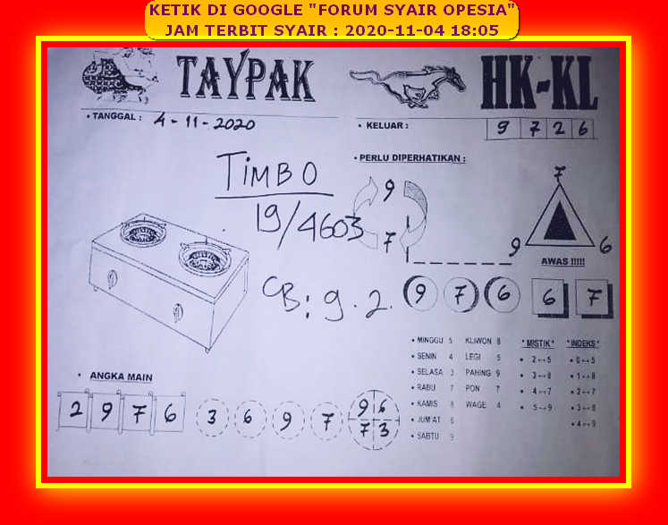 Syair Hk Rabu 4 November 2020 Royal Syair