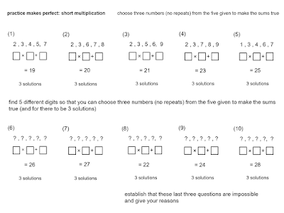 MEDIAN Don Steward mathematics teaching: tables problems
