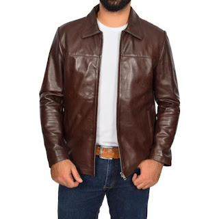 Mens bomber leather jacket