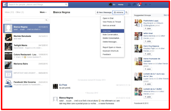 facebook archived messages facebook archived messages