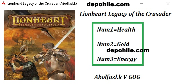 Lionheart Legacy of the Crusader (PC) Altın,EnerjiTrainer Hile