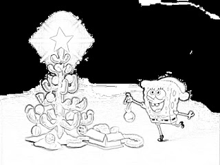 SpongeBob SquarePants Christmas coloring pages holiday.filminspector.com