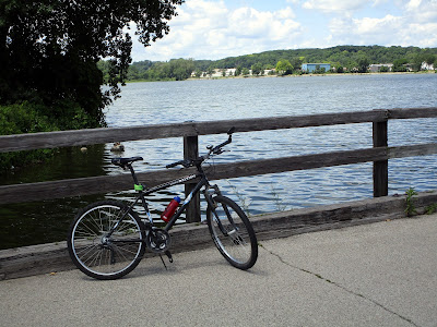 Cedar Lake and bicycle