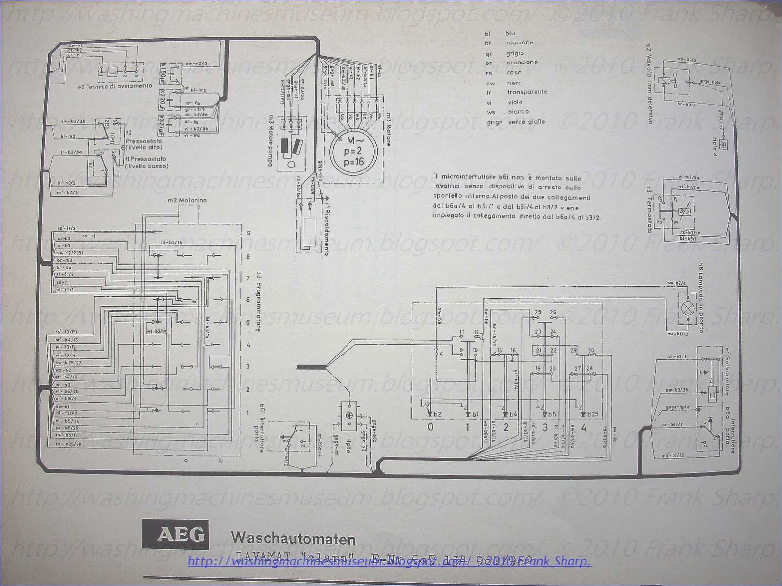 Washer Rama Museum ™: AEG LAVAMAT CLARA E-NR 605 134 901/902 YEAR 1966