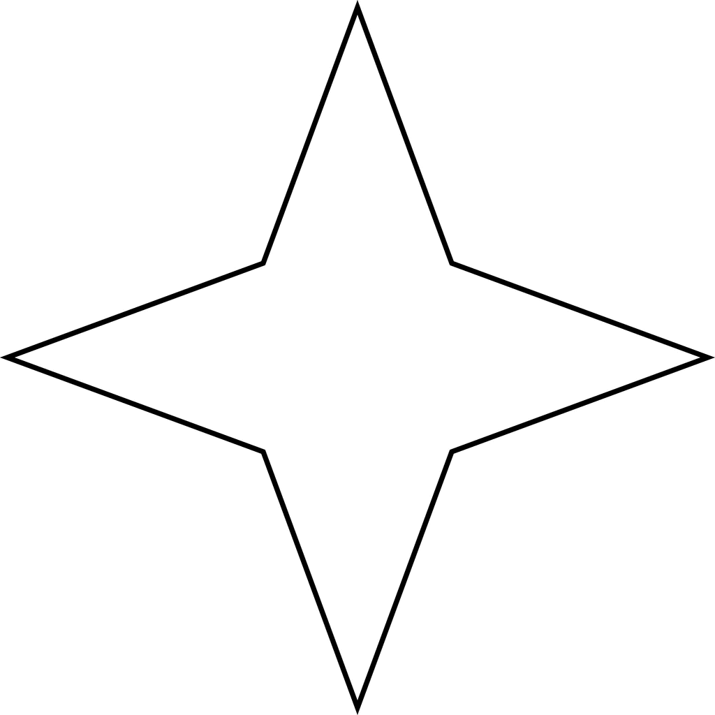4 Point Star Template