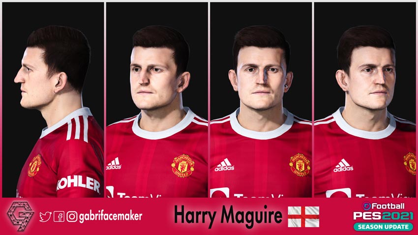 Faces Harry Maguire For eFootball PES 2021