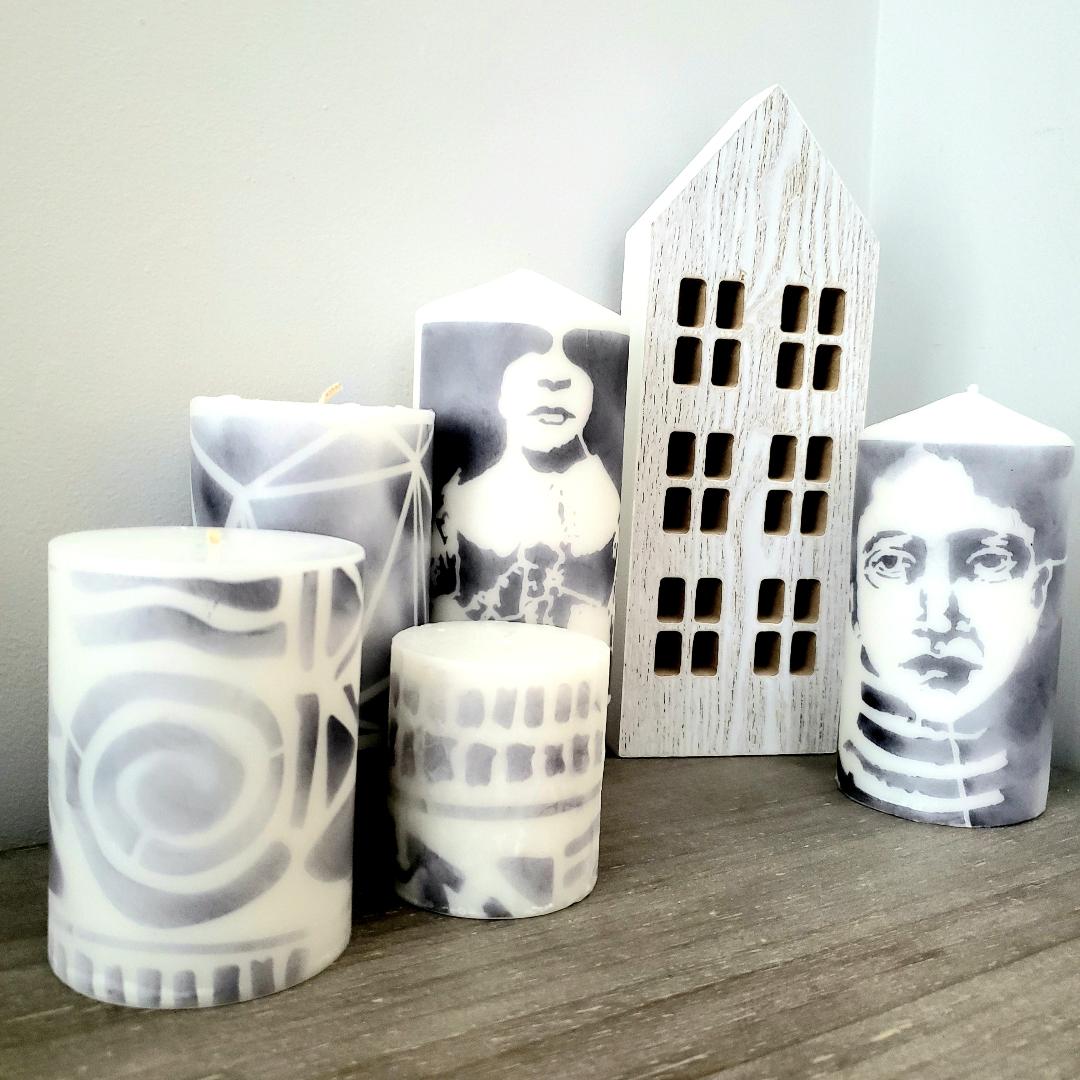 StencilGirl Talk Candles & StencilGirl® Stencils by Megan Whisner Quinlan