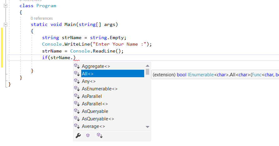 Intellicode in Visual Studio 2019