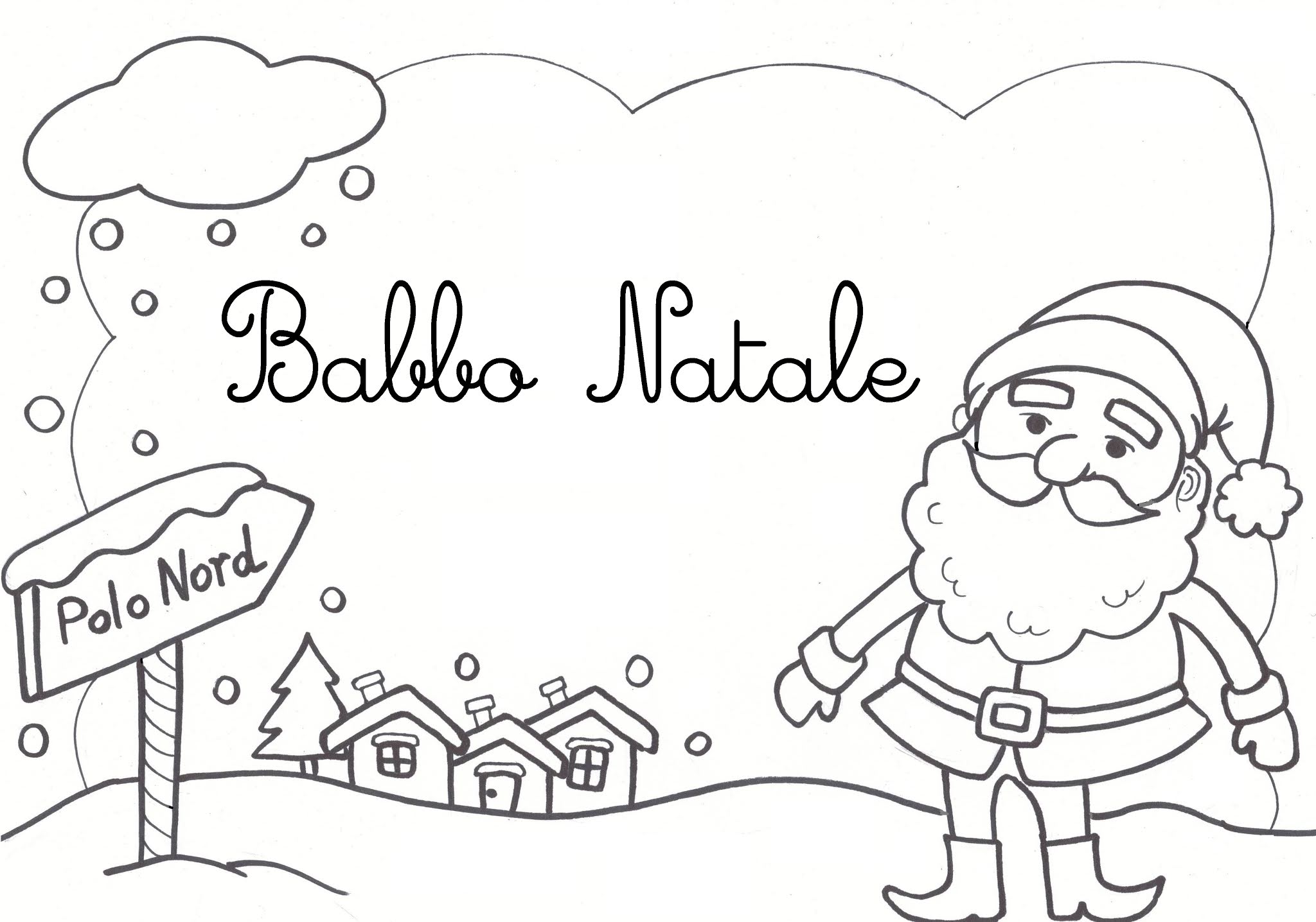 cappelli di babbo natale da colorare - 7 maestra Nella: Babbo Natale. Libretto da colorare