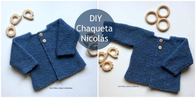 Con hilos, lanas y botones: DIY chaqueta de punto para bebé paso a paso (patrón gratis)