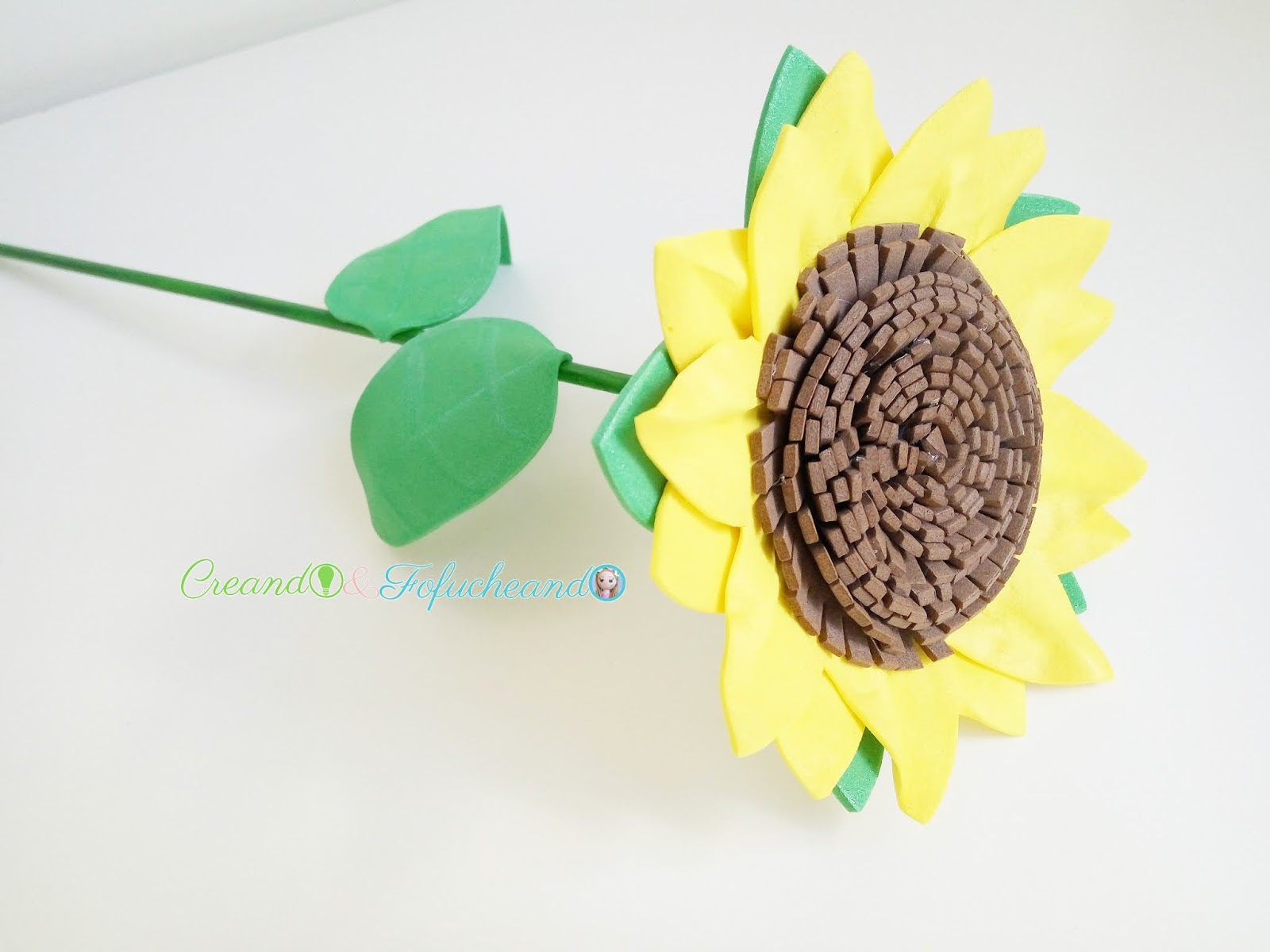 Girasol en Goma eva o Foamy Paso a Paso y con Moldes | Manualidades con