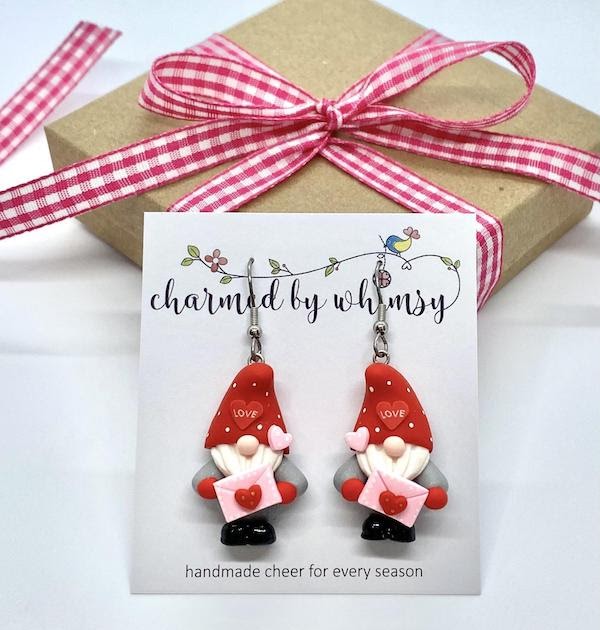 Whimsical Polymer Clay Jewelry by CharmedbyWhimsy Gnomes for All