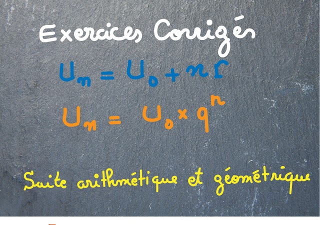 exercices corrigés suites arithmétiques géométriques pdf