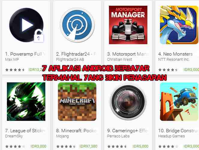 7 Aplikasi Android Berbayar Termahal Yang Bikin Penasaran