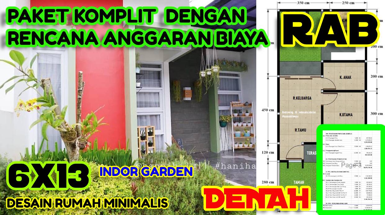 Rumah Minimalis Modern 6x13 Dan Rab Desain Rumah Minimalis