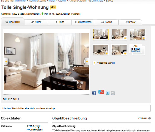 Single wohnung aachen
