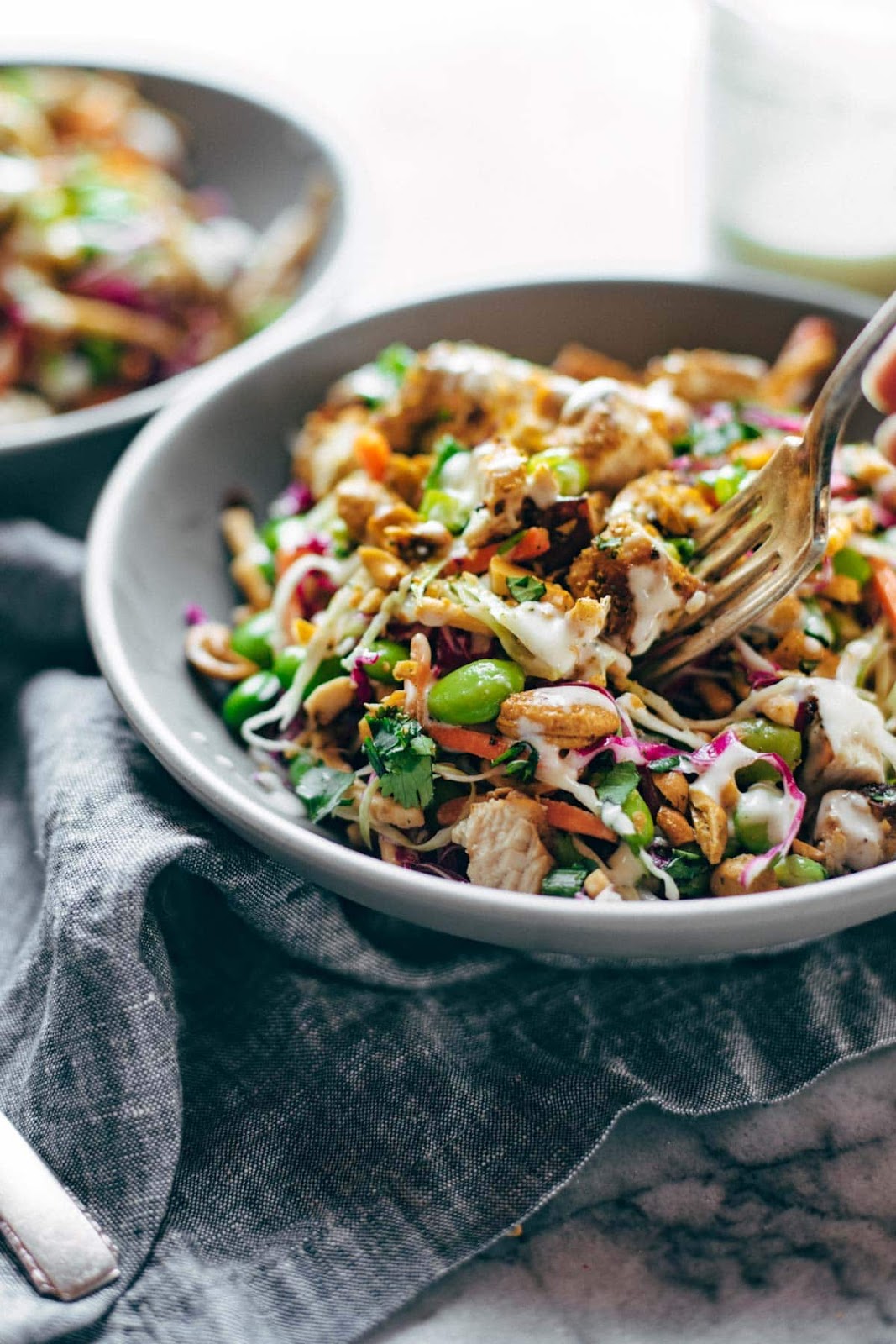 cashew crunch salad with sesame dressing CookPed