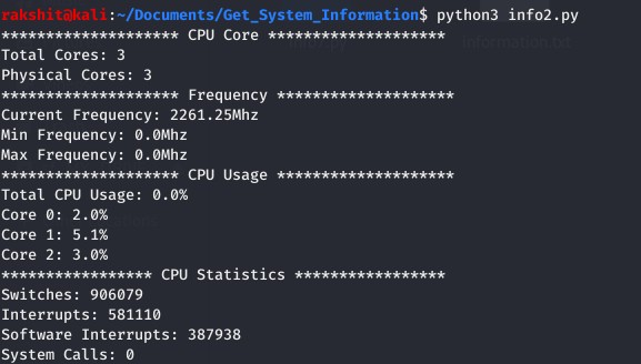 Get Hardware and System Information Using Python