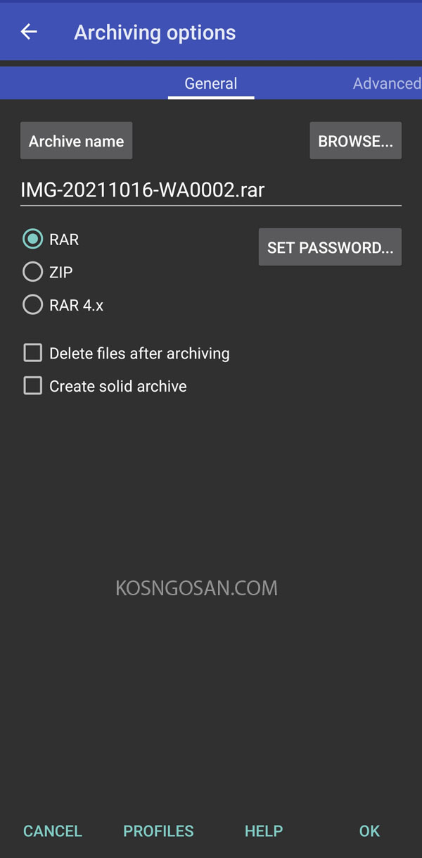 cara membuat rar di android cara buat rar file android