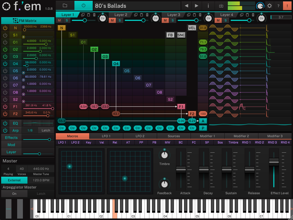 Download Tracktion F.'em Synth v1.0.8 for MacOS