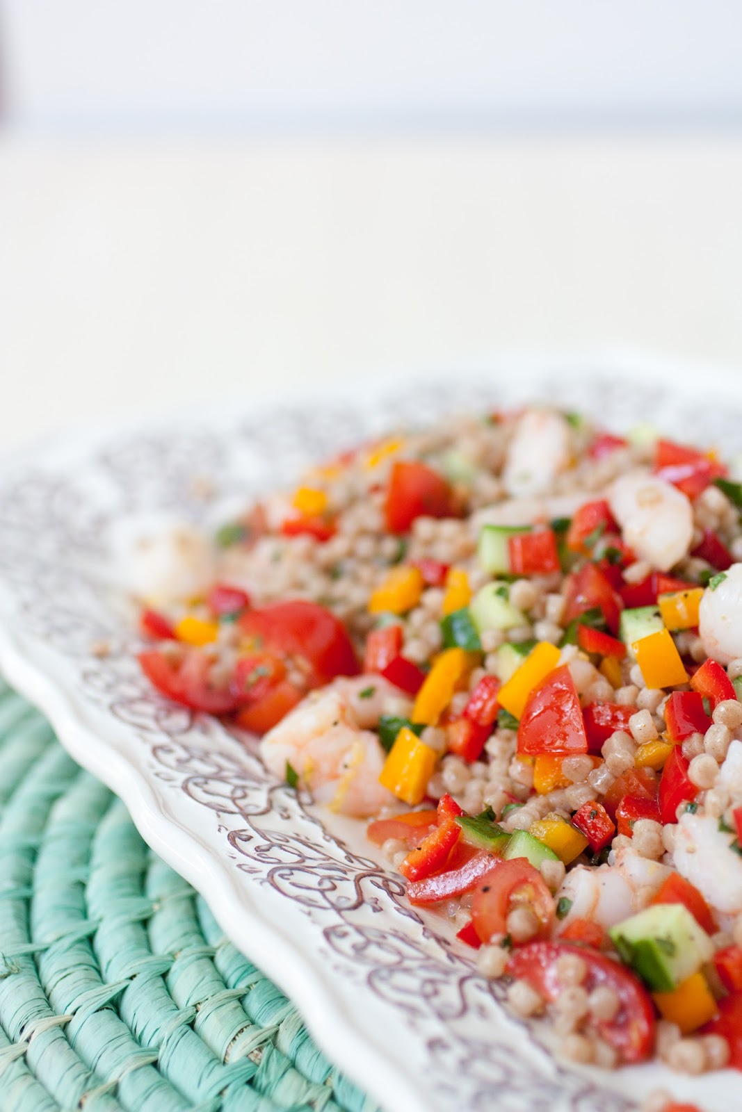Giant Couscous Salad with Sunshine Dressing Kitchen Hoarder