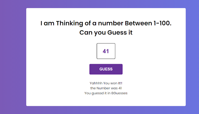 number guessing game javascript