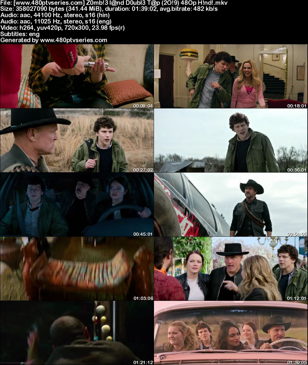 Zombieland: Double Tap (2019) 350MB Full Hindi Dual Audio Movie Download 480p Bluray Free Watch Online Full Movie Download Worldfree4u 9xmovies